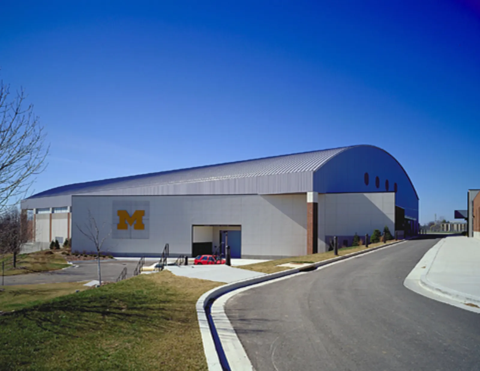 Interior of an indoor athletic facility